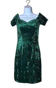 All That Jazz Vintage Green Velvet Dress Size Medium