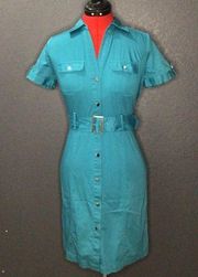 Apt. 9 Button up Belted Shirt Dress