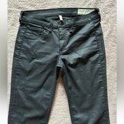 Rag and Bone Womens Legging Skinny Jeans Black Plush Stretchy Mid Rise Sz 28