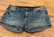 Silver Elyse women’s distressed jeans shorts