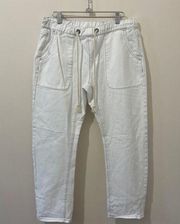 One Teaspoon Shabbies Boyfriend Jeans in White Beauty Relaxed Fit Size S