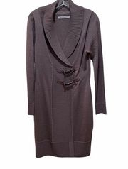 Marc New York Andrew Marc Wool Sweater Dress Size Medium Taupe