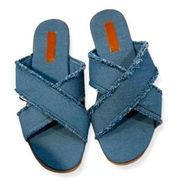 Nautica Denim Criss Cross Sandals