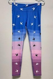 Noli Blue/Pink Ombre Bird Leggings