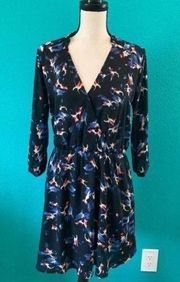 Lush dress with a cute pink and blue pattern in size medium