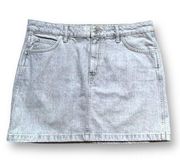 MNG Skirt Gray Denim Micro Mini Straight Fit Cotton Size Medium