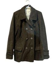 Aeropostale Double Breasted Wool Coat Size XL
