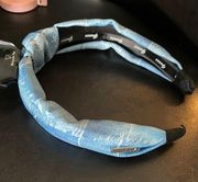 NWT Guess Denim Look Center Knot Headband w Guess Logo