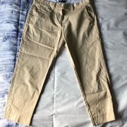 Tommy Hilfiger Tan Capri Stretch Pants Embroidered