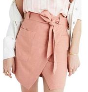 Madewell  portside blush wrap belted skirt 00