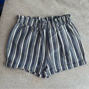 PacSun Blue and White Striped Shorts Size Small