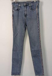 Rag and Bone  Jean High Rise Skinny Jeans Distressed Trim Size 28 Women's Preowned