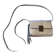 SQUARED Super cute silver metallic look crossbody bag