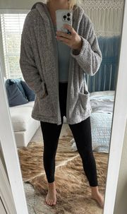 fuzzy cardigan