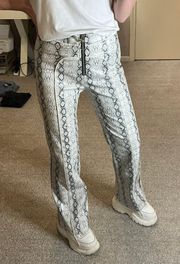 Fashion Nova Pleather Snake Print Pants