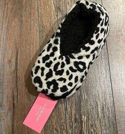 Isaac Mizrahi Leopard Print Soft Sherpa Lined Slippers, NWT