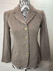 St. John Collection Knit Blazer Womens 4 Enamel Button Designer Sophisticated