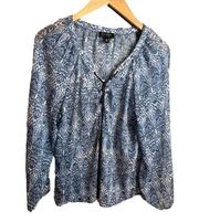 Jessica Simpson pastel paisley chiffon top - sz large