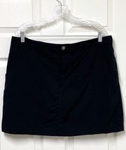 Eddie Bauer Travex Skort Womens 14 Black Pockets Tennis Golf Stretch Outdoors