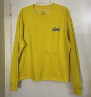 HARRY STYLES yellow Kiwi crew neck long sleeve sweatshirt sweater size XL