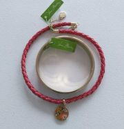 Vera Bradley Bittersweet Floral Bangle And Braided Charm Bracelet Set NWT