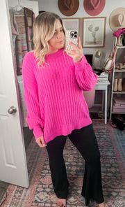 Oversized Buttercream Pullover Crewneck Sweater