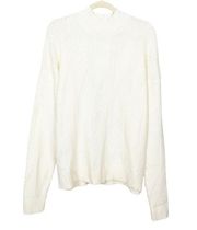 MARKET & SPRUCE Stitch Fix Ivory Ribbed Knit Mock Neck Pullover Women's XXL