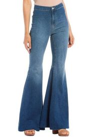 Free People  Just Float On Flare Dark Wash Super Flare Jeans 27