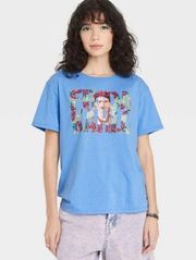 NWT Blue Frida Kahlo Portrait Tee T-Shirt Top Crewneck Short Sleeve New