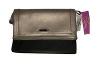 Rampage Convertible Crossbody Clutch Black Silver Purse New