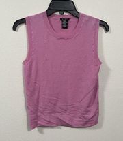 Theory Pink Wool Sweater Tank Top Women’s Size Large