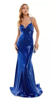 Blue Sparkly Prom Dress