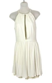 Milly White Halter Poplin Mini Dress S