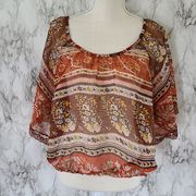 Band of Gypsy fall floral blouse size medium