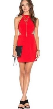 NWT NBD x The Naven Twins Revolve Show It Off Bodycon Dress Lipstick Red