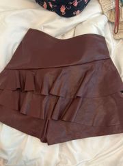 Leather Skort 