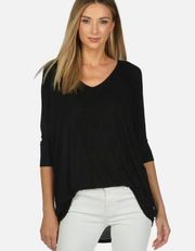 Michael Lauren- Dylan Core V-Neck Draped Tee-XS