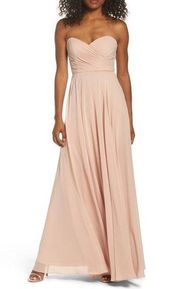 Jenny Yoo Adeline Strapless Bridesmaid Formal Prom Dress Size 8 Blush Pink