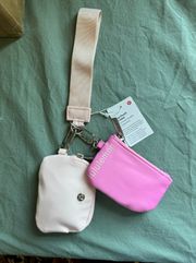 dual Wristlet Pouch Pink