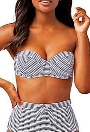 New. Tommy Bahama navy and white bikini top. Retails $99