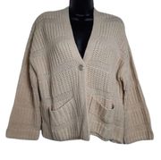 Joseph A. Women's Knitted Button Front Cardigan Sweater Women's Small Beige Tone