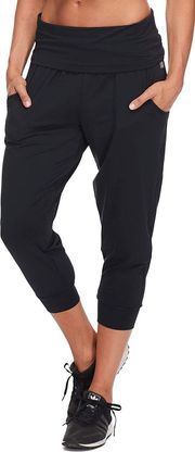 NWT  Women's Jupiter Loose Fit Activewear Capri Pant Joggers, Large, Black