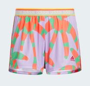 Farm Rio x Adidas Collaboration Pacer 3-Stripe Knit Shorts Bright Pattern Large