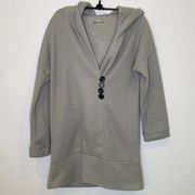 Cupshe Gray Waffle Knit Oversized Pullover Sweater Hooded EUC Sz M Polyester