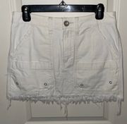 Denim White Skirt