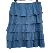 Garnet Hill ruffle tiered skirt size small