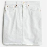J. Crew Denim mini skirt in white Size 26 NWT