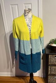 Cardigan Colorblock Super cozy comfy warm soft full length