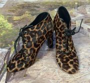 DIANE von furstenberg leopard booties size 6B