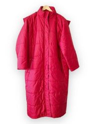 L.L.Bean Dark Red Ultrawarm Coat With Fur Trimmed Hood